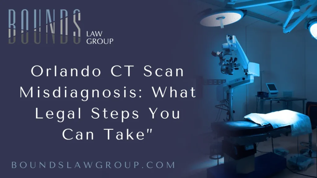 CT (Computed Tomography) scans are indispensable tools used to detect life-threatening conditions such as internal bleeding, tumors, fractures, and blood clots. However, when medical professionals fail to accurately interpret CT scan results, patients suffer devastating consequences. If you or a loved one has experienced harm due to a CT scan error, you may have grounds to file an Orlando CT scan misdiagnosis claim. At Bounds Law Group, we stand ready to help you fight for the justice and compensation you deserve.