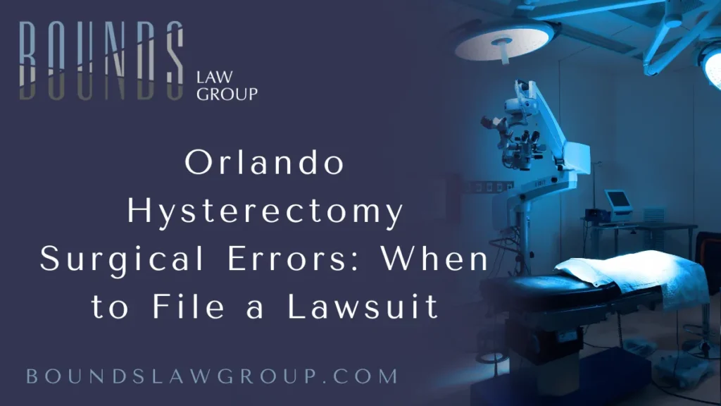 A hysterectomy is one of the most common surgical procedures performed on women in the United States. While often medically necessary, this procedure can carry severe and life-altering complications when performed negligently. When a woman suffers from a botched hysterectomy due to a surgeon’s carelessness or systemic hospital failures, the results can be devastating. If you or a loved one experienced complications due to surgical negligence, you may be eligible to pursue an Orlando hysterectomy malpractice lawsuit with Bounds Law Group.