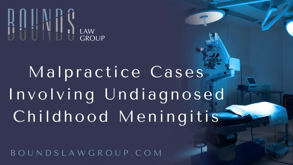 Every second matters when a child presents symptoms of meningitis—a rapidly progressing and potentially fatal illness. Failure by medical professionals to diagnose and treat meningitis in a timely manner can have devastating consequences, including permanent disability and death. At Bounds Law Group, we specialize in representing families through an Orlando child meningitis malpractice lawsuit, fighting for justice and the compensation they deserve when a child’s life is forever changed by medical negligence.