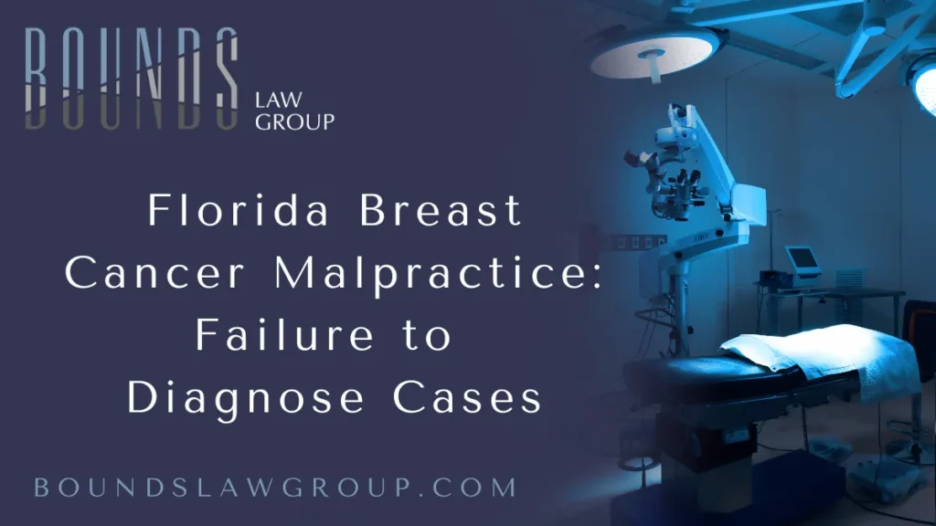 When a delayed or missed diagnosis of breast cancer leads to devastating consequences, the pain extends far beyond physical suffering. At Bounds Law Group, we understand how catastrophic a failure to diagnose breast cancer can be—not just medically, but legally, emotionally, and financially. If you or a loved one has suffered due to a healthcare provider's negligence, you need a Florida breast cancer misdiagnosis attorney with the experience, compassion, and legal acumen to fight for the justice you deserve.
