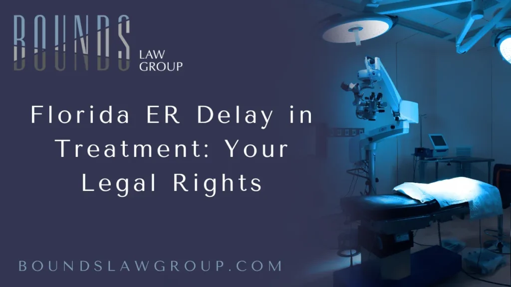 When every second counts, delays in emergency medical care can lead to devastating, life-altering consequences. Florida emergency room delay malpractice is a critical issue impacting countless patients statewide. At Bounds Law Group, we are committed to protecting the rights of individuals harmed by negligent or delayed emergency care. If you or a loved one suffered because of an ER delay in Florida, you may be entitled to compensation. This comprehensive guide explains your legal rights, potential damages, liability, and the essential steps to take if you have experienced emergency room delay malpractice.
