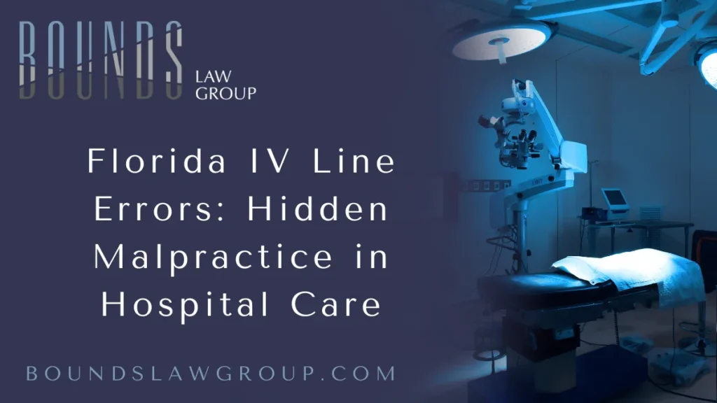 When patients enter a hospital, they trust healthcare professionals to provide safe and competent care. However, intravenous (IV) line errors—often perceived as routine—can cause serious, sometimes life-threatening injuries that are rarely disclosed or fully understood. If you or a loved one has suffered harm due to an IV line mistake, contacting a Florida IV error malpractice attorney at Bounds Law Group is crucial to uncover the truth and pursue rightful compensation.
