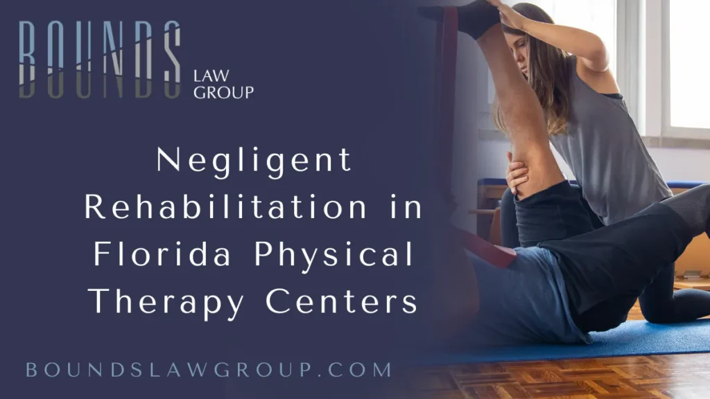 When patients seek treatment at Florida physical therapy centers, they place their trust in licensed professionals to provide safe, effective rehabilitation. Unfortunately, this trust can be violated through negligence or malpractice, leading to serious injuries and lifelong consequences. At Bounds Law Group, we specialize in representing victims harmed by negligent physical therapy. If you or a loved one has suffered due to substandard care, a Florida physical therapy malpractice lawsuit can help you obtain the compensation you deserve.