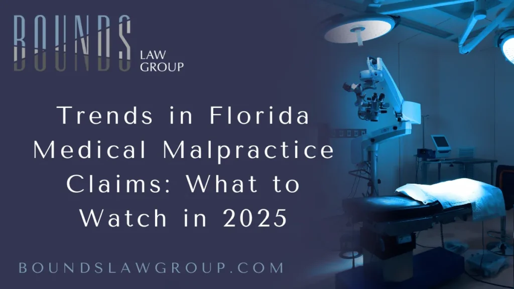 The Florida medical malpractice trends 2025 reveal a rapidly evolving legal environment shaped by advances in healthcare, technology, and legislation. At Bounds Law Group, we diligently analyze these developments to advocate effectively for those harmed by medical negligence. From diagnostic errors to the rise of artificial intelligence in healthcare, several critical trends are reshaping how malpractice claims are filed, defended, and resolved in Florida.