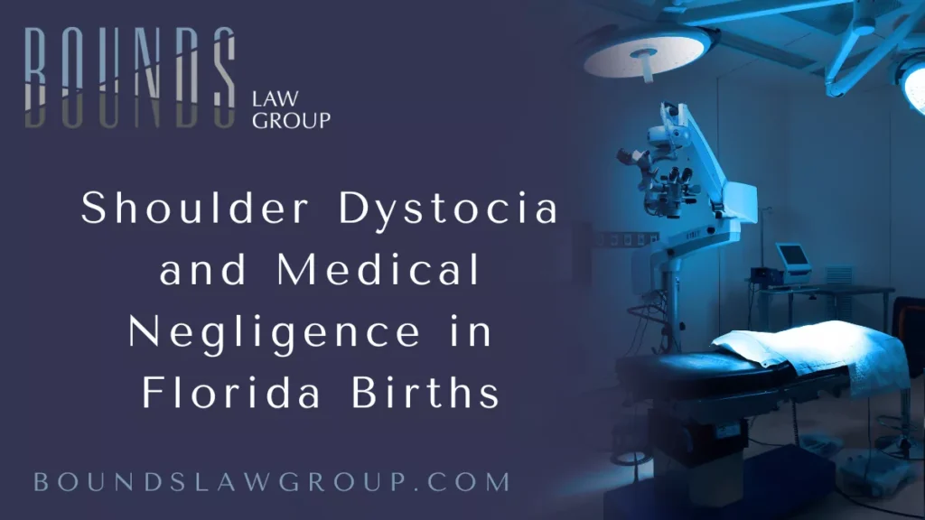 Shoulder dystocia malpractice Florida cases can lead to devastating, lifelong consequences for both the child and the mother. At Bounds Law Group, we understand the deep trauma and financial burden that families face when medical providers fail to act swiftly and competently during labor and delivery. Shoulder dystocia is a birth emergency—when a baby’s shoulder becomes stuck behind the mother’s pubic bone after the head has been delivered. Failure to manage this situation properly can be the direct result of medical negligence, which may entitle your family to compensation through a malpractice lawsuit.