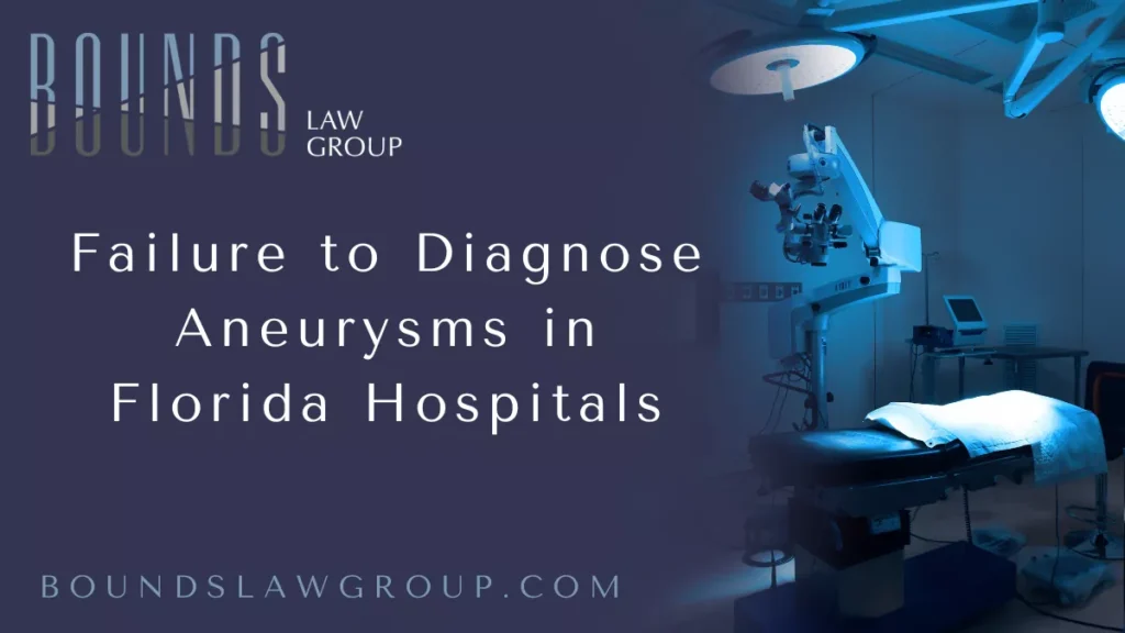 When patients enter a hospital, they expect accurate diagnoses and prompt medical care. Unfortunately, when aneurysms go undetected, the results can be catastrophic. A delayed or missed diagnosis may lead to brain damage, stroke, paralysis, or even death. If you or a loved one has suffered due to a hospital’s failure to recognize the warning signs of an aneurysm, a Florida aneurysm misdiagnosis attorney at Bounds Law Group can help you pursue justice.
