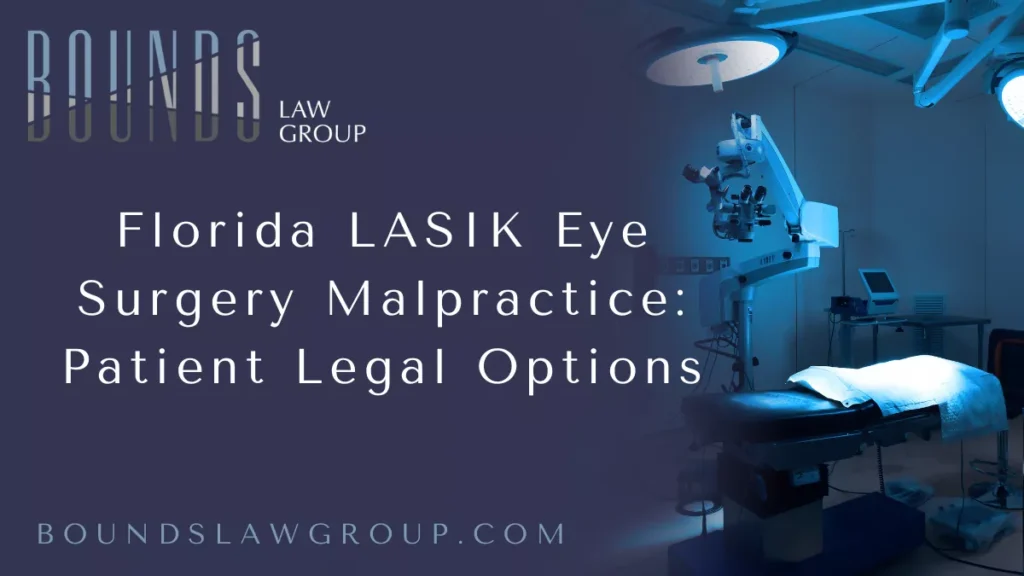 LASIK surgery offers millions of people the chance to enjoy clear vision without glasses or contacts, but when mistakes happen, the consequences can be life-changing. If you’ve suffered serious complications due to a negligent eye surgeon, you need an experienced Florida LASIK malpractice lawyer to protect your rights and seek the compensation you deserve. At Bounds Law Group, we help patients hold careless doctors accountable for devastating LASIK errors.