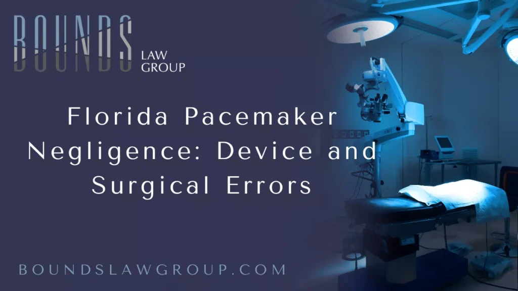 A Florida pacemaker malpractice lawsuit can arise when patients suffer serious injuries due to defective devices, surgical errors, or negligent post-operative care. Pacemakers are life-saving implants designed to regulate abnormal heart rhythms. However, when physicians, hospitals, or device manufacturers fail to meet the standard of care, the consequences can be catastrophic. At Bounds Law Group, we advocate for patients and families who have endured preventable harm caused by pacemaker negligence.