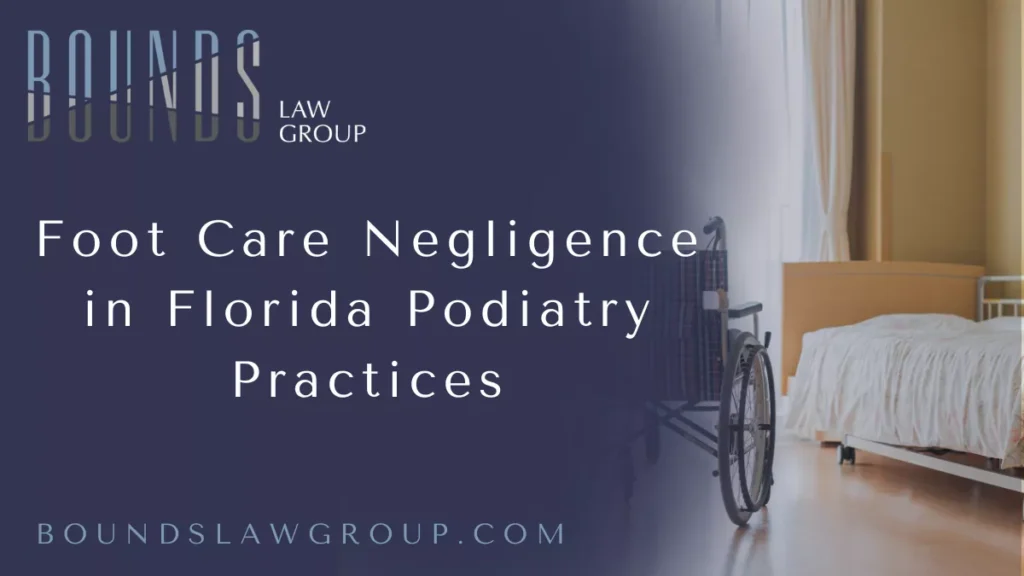 Diabetic foot complications are among the most common and serious concerns for individuals living with diabetes. When podiatric care falls short, the consequences can be devastating. If you or a loved one has suffered due to negligent foot care in Florida, you may be entitled to compensation. Bounds Law Group specializes in representing victims of diabetic foot malpractice. Our experienced team is dedicated to holding negligent healthcare providers accountable and securing justice for our clients.