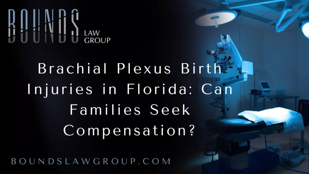 When a child suffers a brachial plexus injury during birth, it can have lasting physical and emotional effects on both the child and their family. These injuries often occur due to medical negligence during labor or delivery — and when that happens, families deserve justice and compensation. A Florida brachial plexus malpractice lawyer at Bounds Law Group can help you understand your rights, evaluate your legal options, and pursue a claim against those responsible.