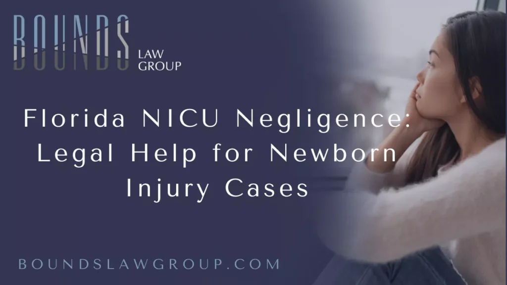 When families welcome a newborn into the world, the Neonatal Intensive Care Unit (NICU) becomes a place of hope and healing. However, when medical negligence occurs, that hope can quickly turn into heartbreak. At Bounds Law Group, our experienced Florida NICU malpractice attorneys are dedicated to protecting the rights of infants and families affected by medical errors in NICUs across the state.