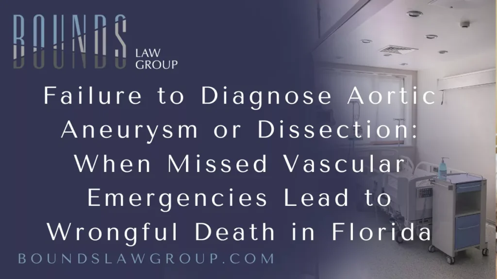 An aortic aneurysm or aortic dissection is one of the deadliest medical emergencies a patient can experience. These vascular conditions can progress rapidly and cause sudden internal bleeding, organ failure, and death if not diagnosed and treated immediately. Despite well-documented warning signs and diagnostic standards, aortic emergencies are frequently misdiagnosed, often mistaken for less serious conditions such as heartburn, muscle strain, or anxiety.