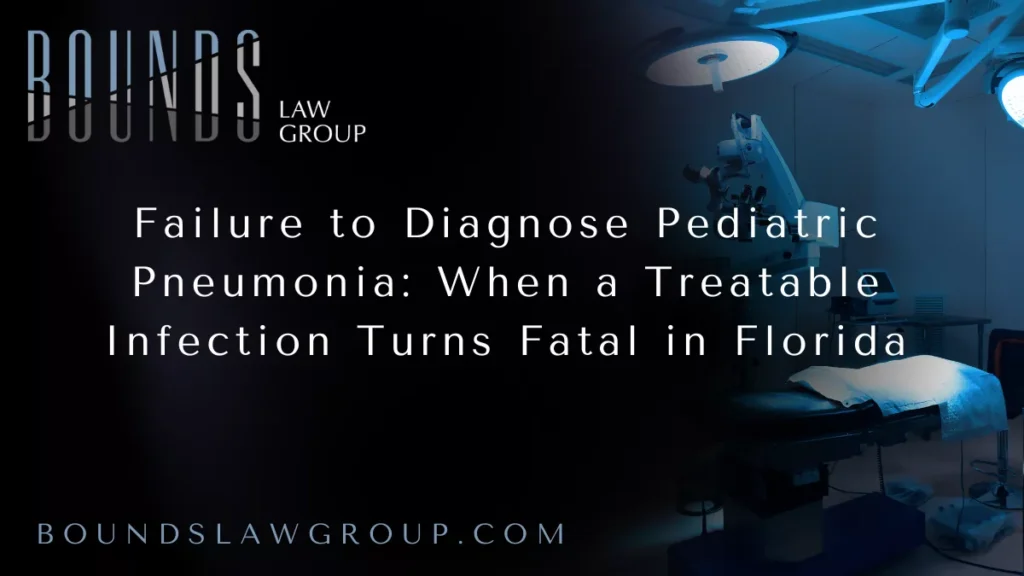 Pneumonia is a common childhood illness, but in infants and young children it can become rapidly life-threatening if not properly diagnosed and treated. Because early symptoms may resemble a cold or flu, pediatric pneumonia is frequently misdiagnosed or underestimated, leading to dangerous delays in treatment. When medical providers fail to recognize worsening respiratory distress or infection, a child’s condition can deteriorate quickly, resulting in respiratory failure, sepsis, and death.