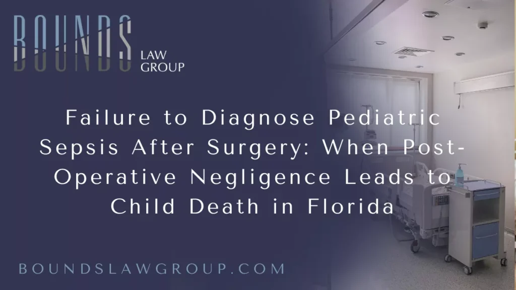 Post-operative infections in children are a serious medical emergency that require immediate recognition and aggressive treatment. After surgery, children are particularly vulnerable to infection due to weakened immune responses, surgical wounds, and invasive devices. When healthcare providers fail to recognize early signs of post-operative sepsis, delay antibiotics, or dismiss worsening symptoms, the consequences can be fatal.