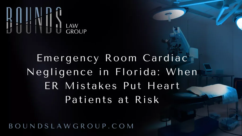 Emergency rooms are often the first—and most critical—line of defense for patients experiencing heart-related symptoms. Chest pain, shortness of breath, dizziness, and irregular heartbeats require immediate evaluation and decisive action. When Florida emergency room physicians, nurses, or hospitals fail to properly assess, diagnose, or treat cardiac emergencies, the consequences can be catastrophic.