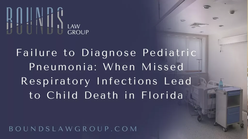 Pneumonia is a serious and potentially fatal respiratory infection in children, particularly infants and young patients with developing immune systems. While pneumonia is often treatable when identified early, it can become deadly if healthcare providers fail to recognize symptoms, delay diagnostic testing, or underestimate disease severity. Tragically, pediatric pneumonia is frequently misdiagnosed as a viral illness or mild respiratory infection, allowing the condition to worsen until respiratory failure or sepsis occurs.