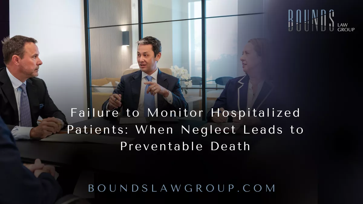 When patients are admitted to a hospital, they rely on medical staff for continuous care, observation, and timely intervention. Many hospitalized patients are in fragile condition and require close monitoring to detect changes that could signal serious complications. When healthcare providers fail to properly monitor patients, the consequences can be catastrophic.