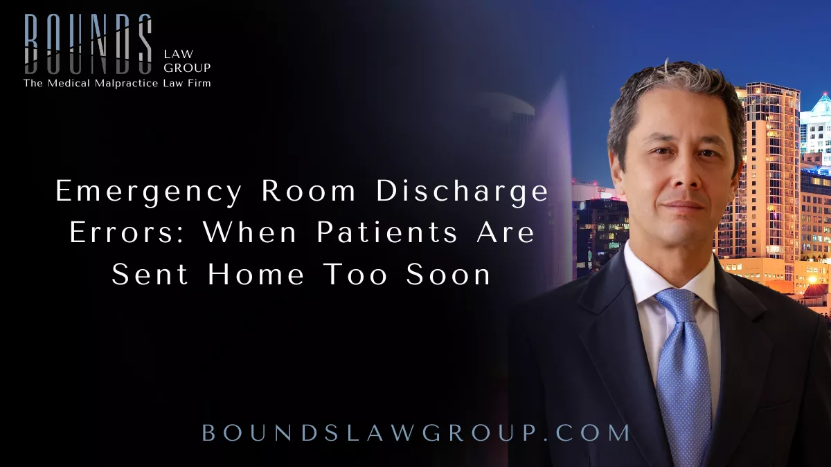 Emergency rooms are designed to evaluate, stabilize, and treat patients experiencing urgent medical conditions. However, when patients are discharged too early—or without proper evaluation and instructions—the consequences can be severe. A rushed or improper discharge can allow serious conditions to go undiagnosed, leading to rapid deterioration, permanent injury, or death.