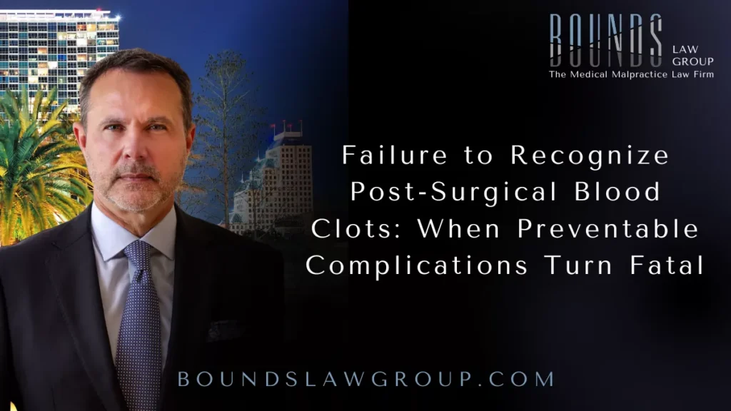 Failure to Recognize Post-Surgical Blood Clots: When Preventable Complications Turn Fatal