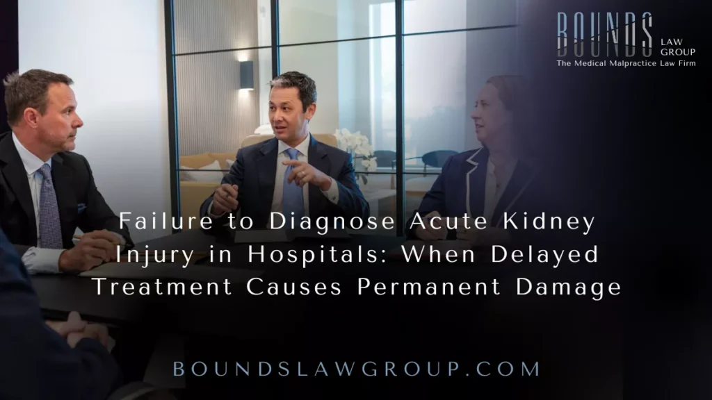 Failure to Diagnose Acute Kidney Injury in Hospitals: When Delayed Treatment Causes Permanent Damage