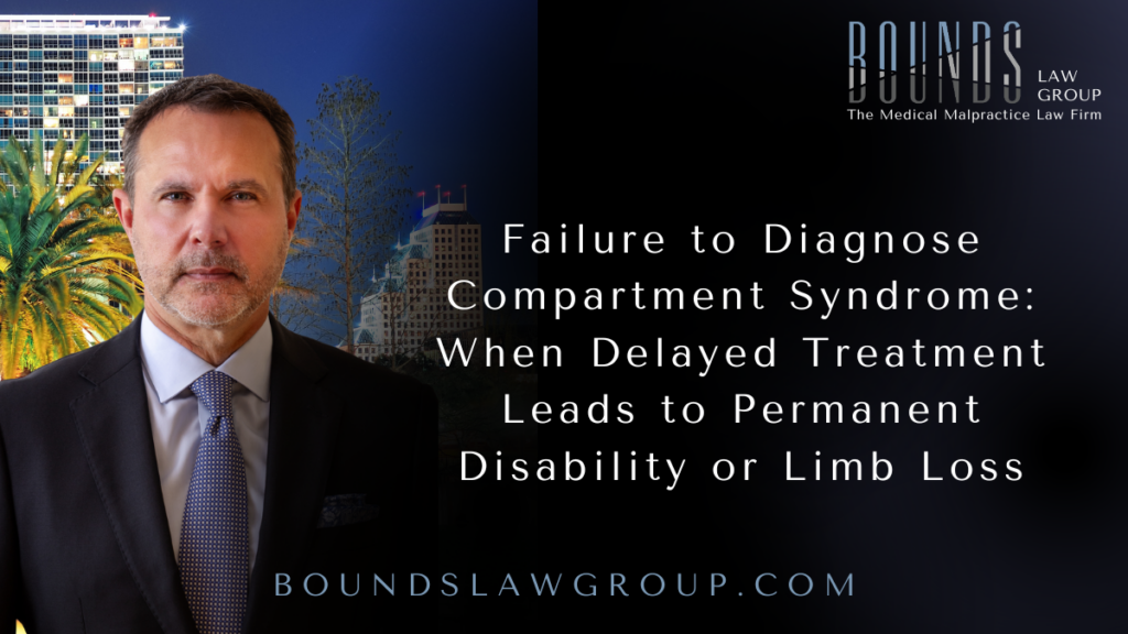 Failure to Diagnose Compartment Syndrome: When Delayed Treatment Leads to Permanent Disability or Limb Loss