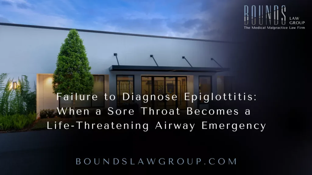 Failure to Diagnose Epiglottitis: When a Sore Throat Becomes a Life-Threatening Airway Emergency