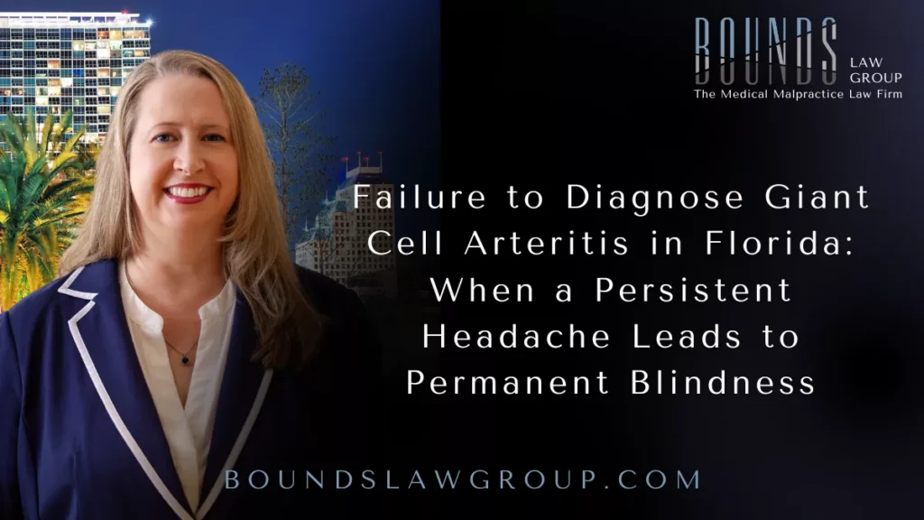 This is one of the tragedies associated with giant cell arteritis, also called temporal arteritis. It is a disease where prompt diagnosis often prevents catastrophic injury, but delayed recognition can leave patients with permanent blindness, stroke, or damage to other vital organs.