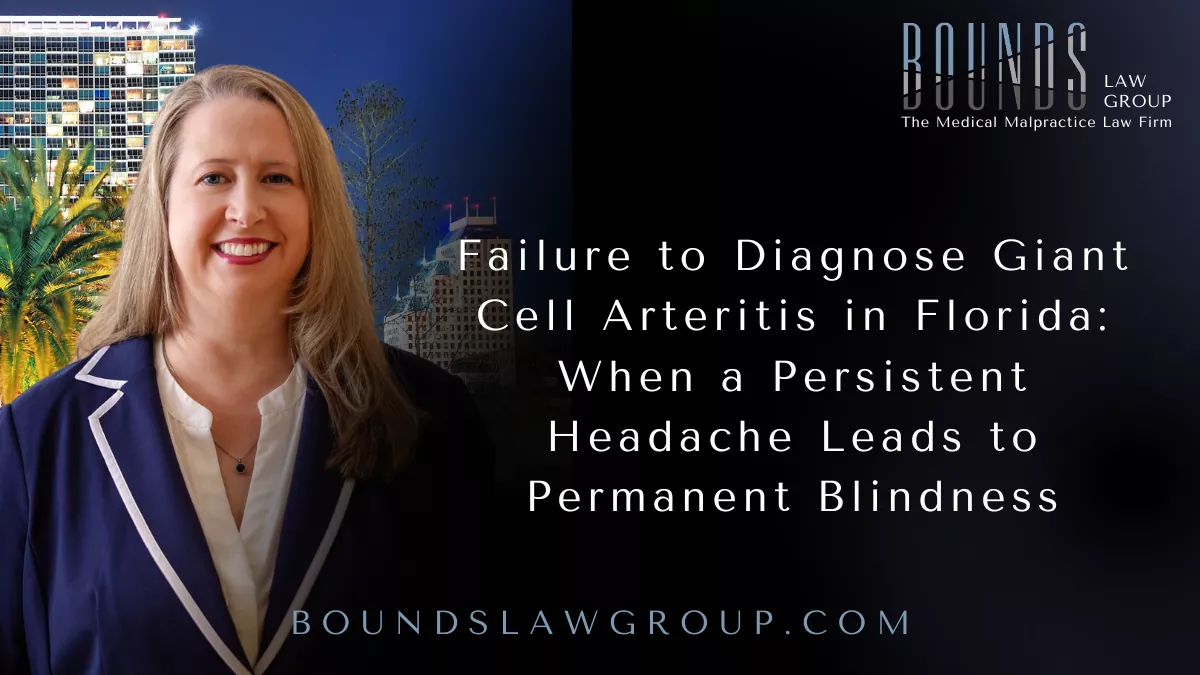 This is one of the tragedies associated with giant cell arteritis, also called temporal arteritis. It is a disease where prompt diagnosis often prevents catastrophic injury, but delayed recognition can leave patients with permanent blindness, stroke, or damage to other vital organs.