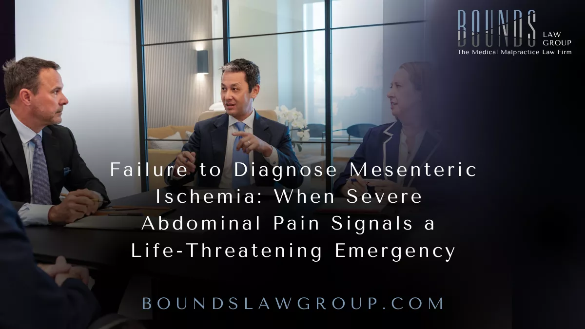 Mesenteric ischemia is a medical emergency that occurs when blood flow to the intestines is significantly reduced or completely blocked. Without prompt diagnosis and treatment, the intestines can rapidly lose their blood supply, causing bowel tissue to die. Delayed treatment can result in bowel perforation, sepsis, multiple organ failure, permanent disability, and death.