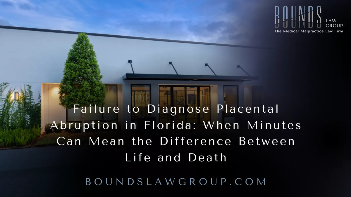 Placental abruption is one of the most dangerous obstetrical emergencies a physician can encounter. It occurs when the placenta separates from the wall of the uterus before delivery, reducing or completely cutting off the baby's oxygen supply. At the same time, the mother may experience life-threatening bleeding, blood clotting disorders, or shock.